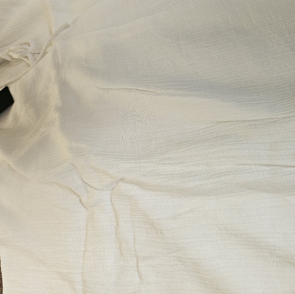 Lulu's Delightfully Poised White Sleeveless Tie-Neck Tank Top, M - Picture 7 of 12